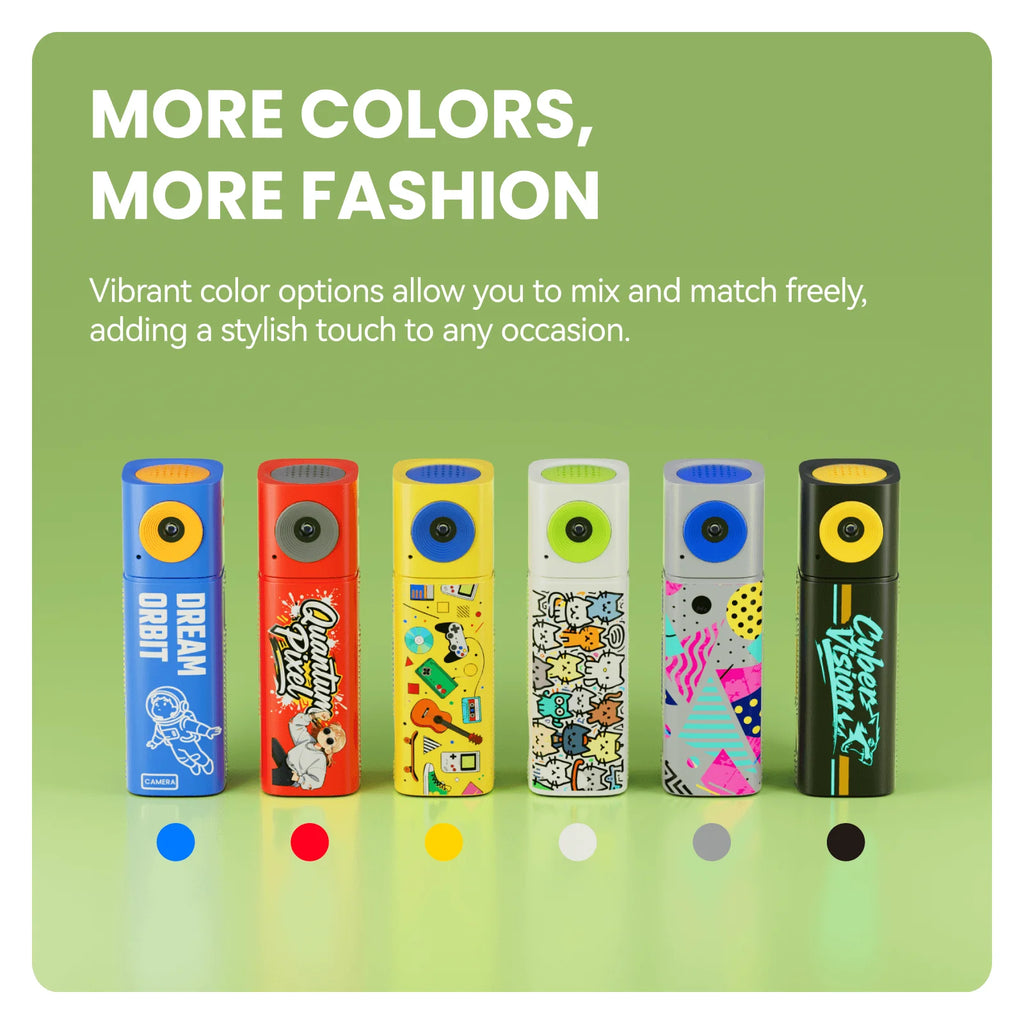 2K HD Thumb Camera, 230° Rotatable Lens with TFT LCD Screen, Lipstick-Style Portable Keychain Camera， Easy Carry for Daily