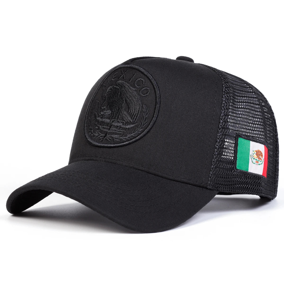 Unisex Mexican Flag Embroidery Baseball Net Caps Spring Summer Outdoor Adjustable Casual Hats Dad Hat Sunscreen Hat