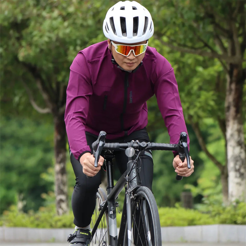 WOSAWE Outdoor Cycling Jackets Breathable Quick Dry Sunscreen Sports Jacket Bike Riding Clothes Fashion Men's Windbreaker