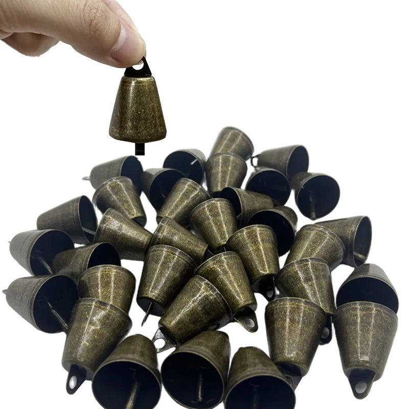 Festival Party - A pack of 20 antique bronze cast iron bells with loud and clear sound. Suitable for Christmas, Halloween, Easte
