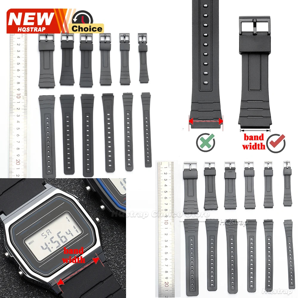 Universal Rubber Strap for Casio Watch Band 18mm 12mm 14mm 16mm 22mm 20mm for Women Men Waterproof Bracelet Silicone WatchStrap