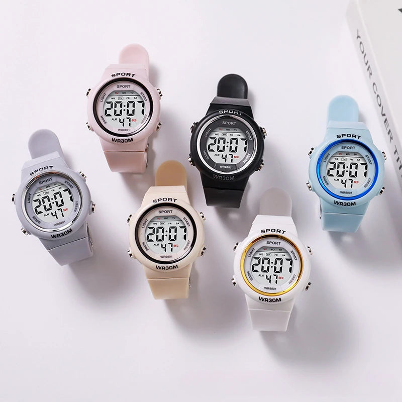 Multi functional alarm clock for boys and girls, college style electronic watch