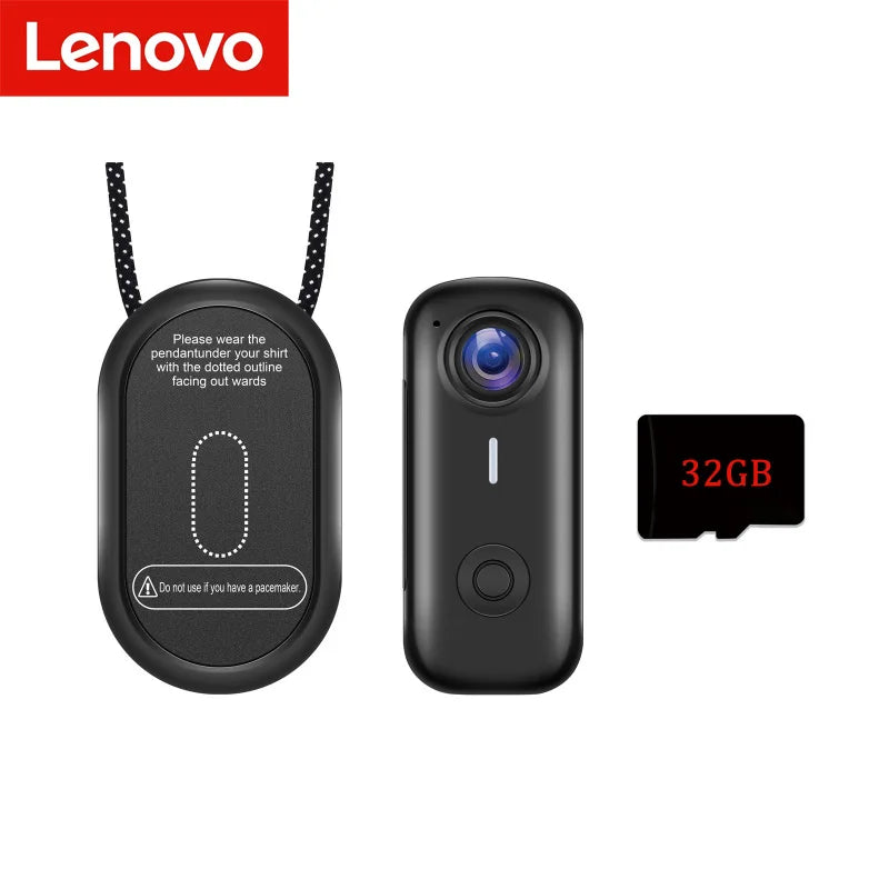Lenovo Magnetic Sports Camera 2K Mini Thumb Camera WiFi 120° Wide Angle Smart Anti Shake For Cycling Vlog Motorcycle Helmet