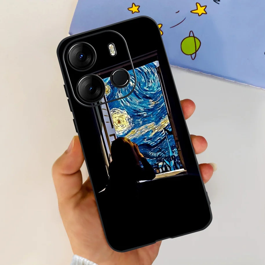 For Tecno Pop 7 Pro Pop7 Case Fashion Marble Soft Silicone Matte Coque For Tecno Spark Go 2023 Funda Pop7Pro BF6 BF7 BF7h Bumper