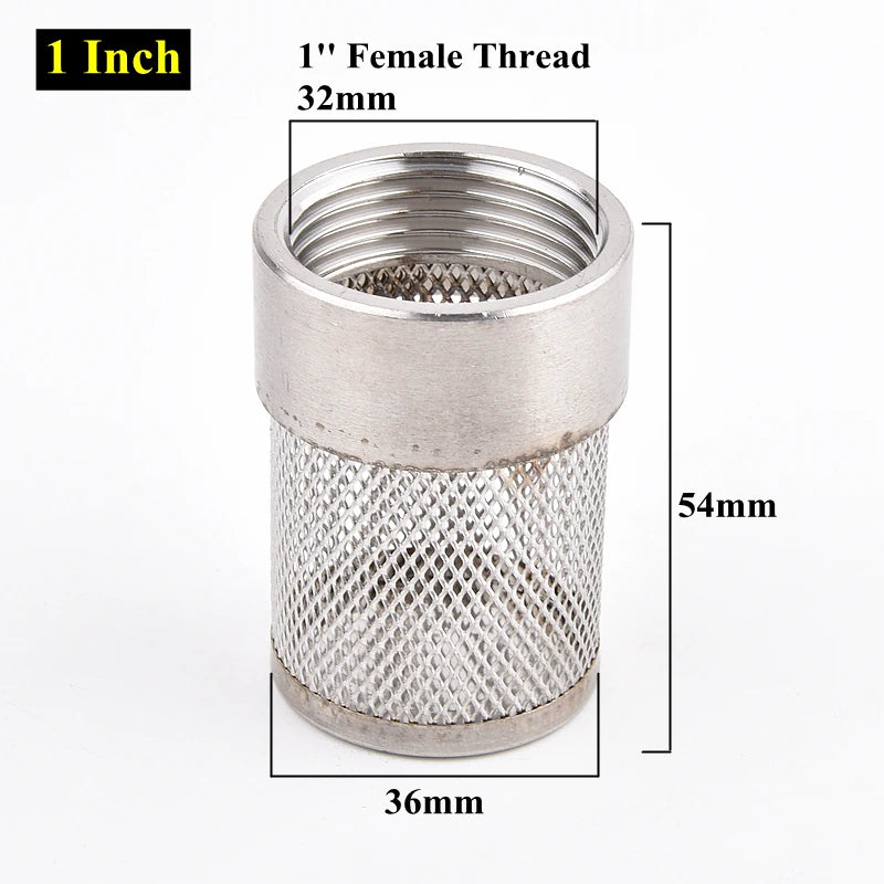 304 Stainless Steel Mesh Filter Aquarium Fish Tank Filter Garden Irrigation Impurity Filter Water Cleaning Mesh Metal Filter