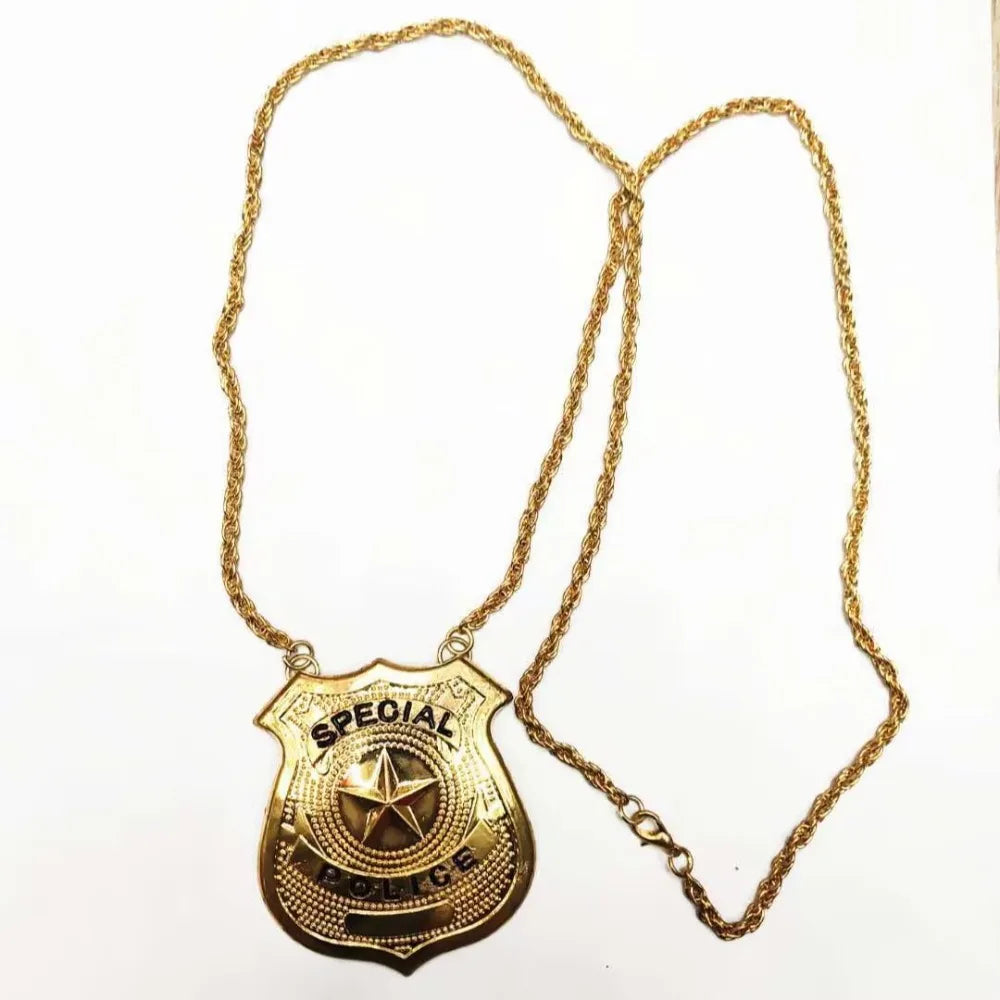 Police clothing accessories: badges, plastic walkie talkie props and other accessories  the ideal choice for dressing up parties