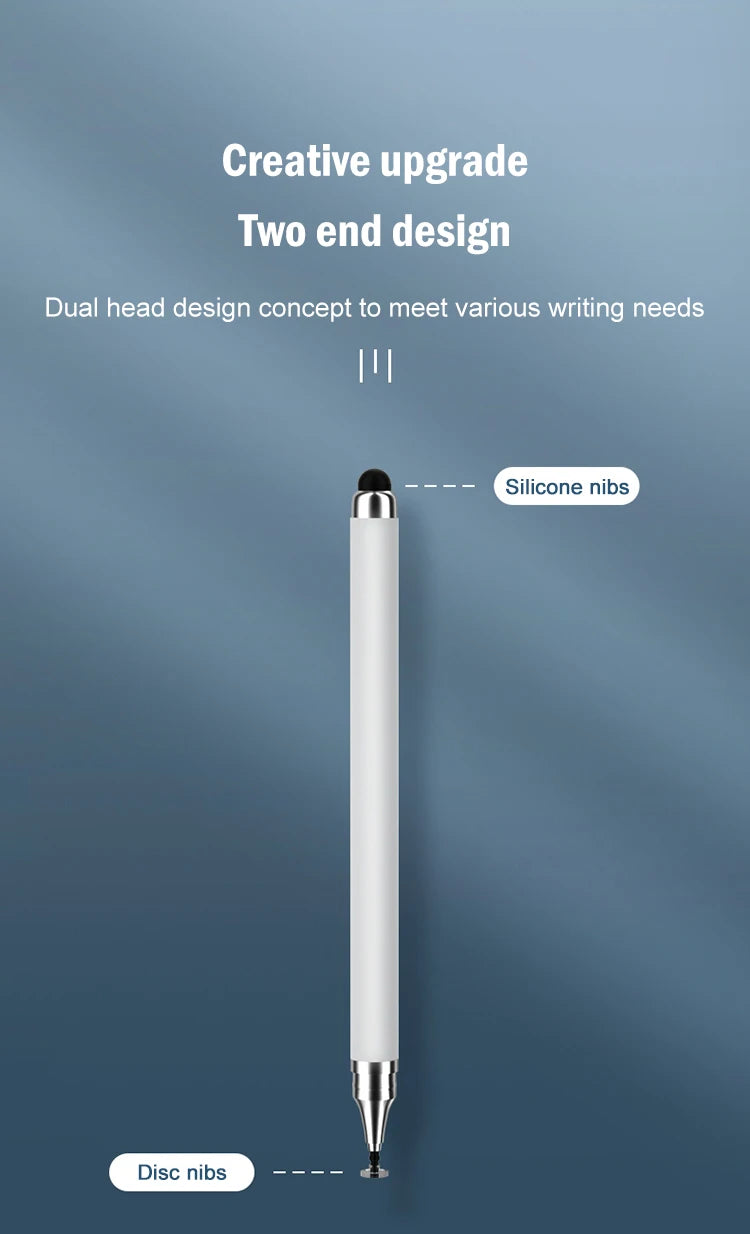 Dual-head Capacitive Pen Disc Silicone Head Dual-purpose Stylus PaintingOffice Retouching Mobile Phone Tablet Pen Capacitive Pen