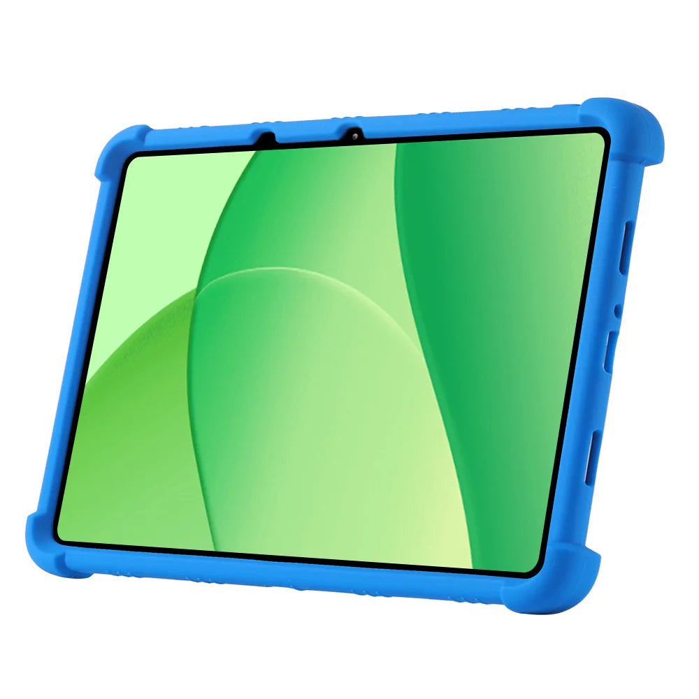 For Oppo Pad SE / OnePlus Pad Lite Silicone Case with Kickstand Rugged Protective Cover - Dark Blue