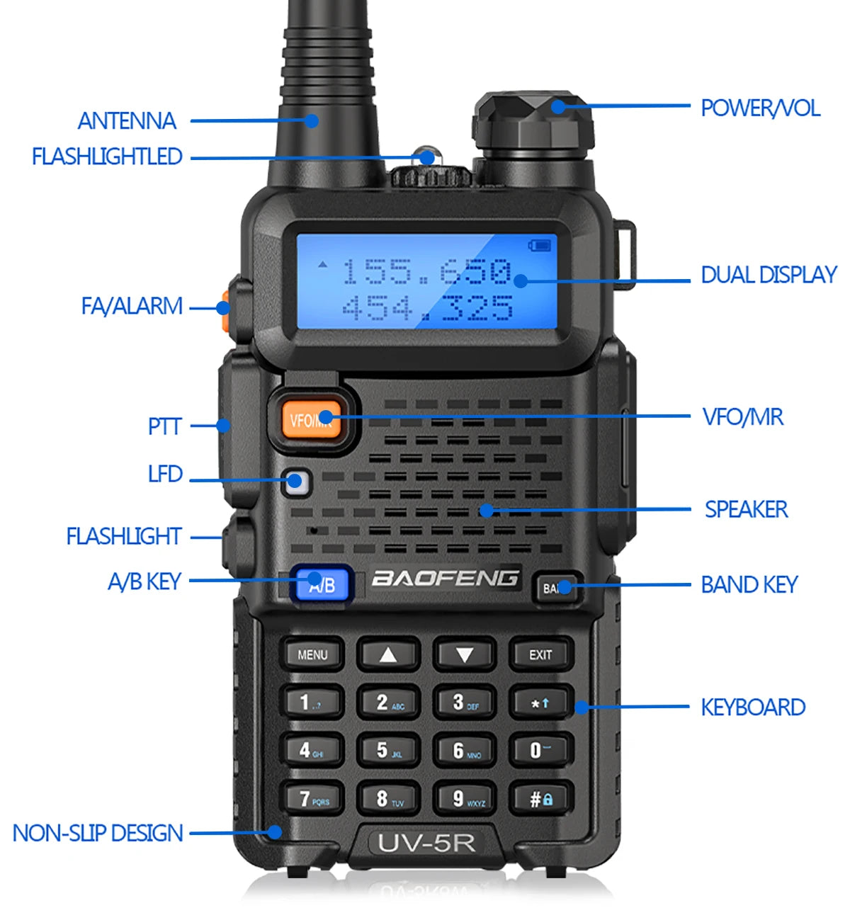 2PCS Baofeng UV 5R 5W 8W Walkie Talkie Portable Ham CB Radio Dual Band VHF UHF FM Transceiver Two Way Radio UV82 S9 K5 Plus