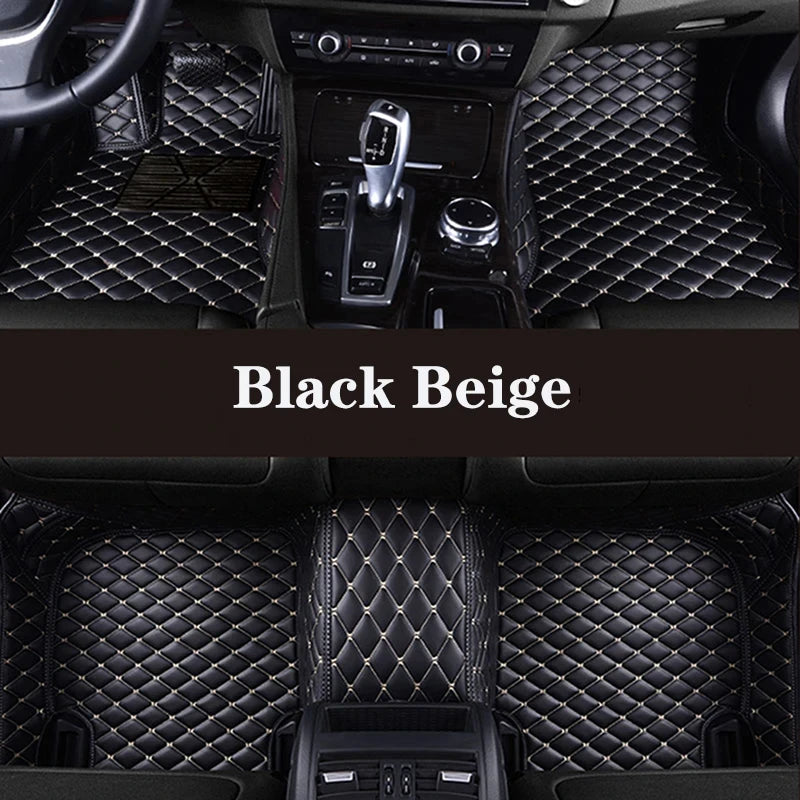 Car Floor Mats For Peugeot 206CC 206 CC T16 2000~2008 Leather Mat Carpets Rugs Protective Pad Set Interior Parts Car Accessories