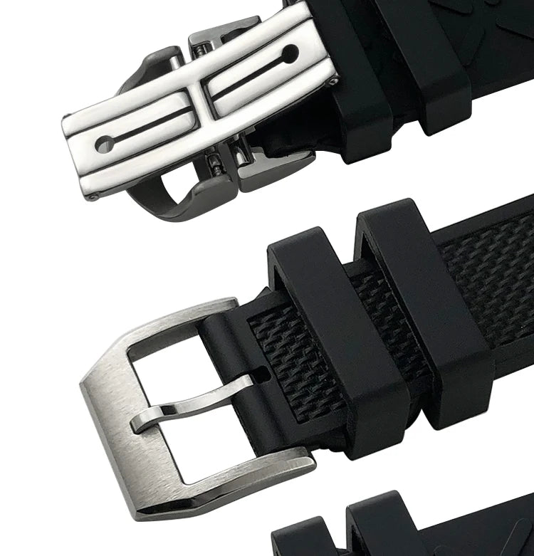 19mm 20mm Curved Rubber Silicone Watchband Fit for IWC Big Pilot Portofino Mark Black Blue Bracelets Diver Sports Watch Strap