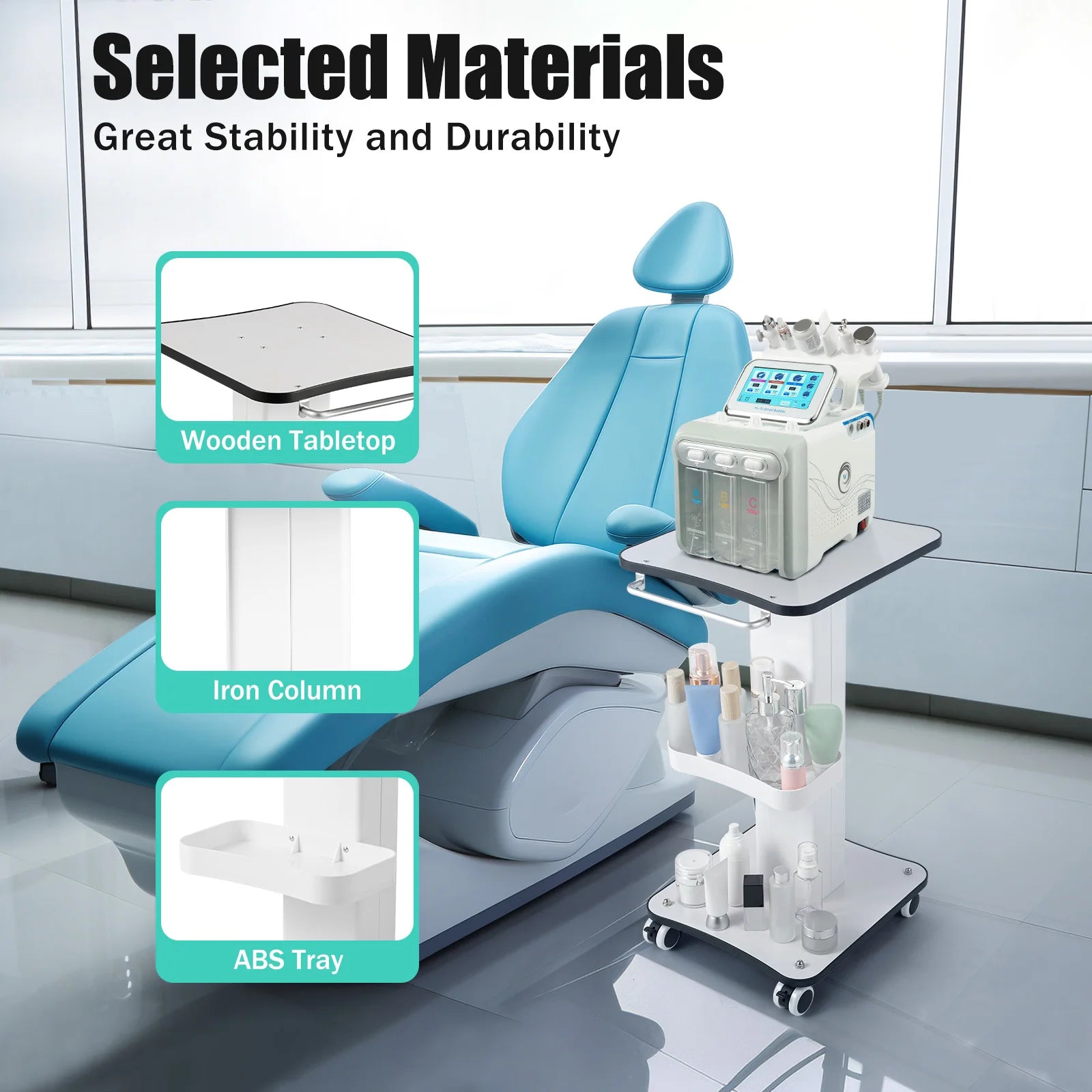Salon Trolley Stand Beauty Instrument Beauty Auxiliary Trolley Organizer Cart With Wheel Spa Cart Equipment