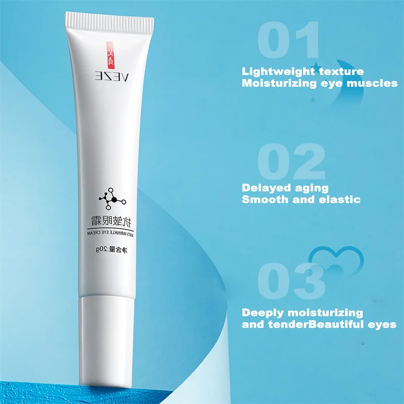 VEZE Eye Serum Firming Eye Cream Anti Dark Circles Hyaluronic Acid Hydration Nourishing Fade Line Eye Skincare