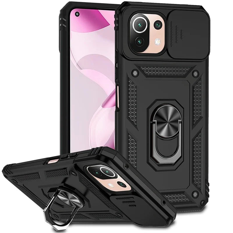 For Xiaomi Mi 11 Lite Case Magnetic Holder Ring Armor Shockproof Funda For Mi11 Lite 5G NE Mi 11 Light 11Lite Lesn Protect Cover