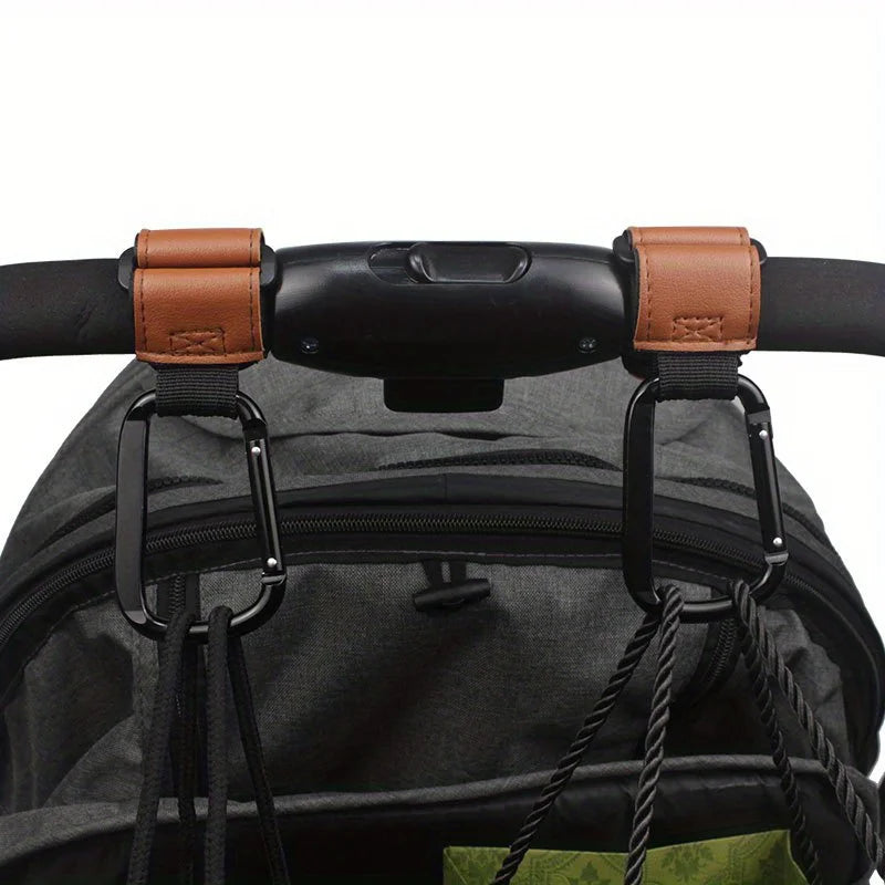 Universal Stroller Hooks Clip - Heavy Duty Hanging Accessory for Diaper Bags, Compatible with Prams/Shopping Carts/Car Seats