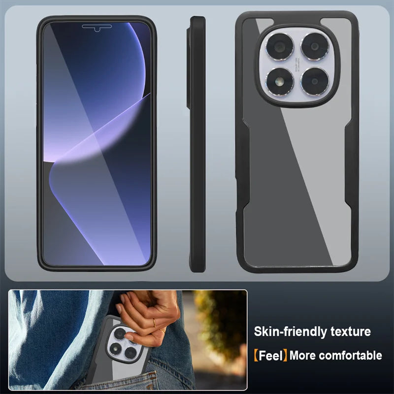 For Xiaomi Poco X7 5G Case 360 Sided Full Protect Back Cover for Pocco Poko Little X7 X 7 7X  Pocox7 Clear Screen TPU+PC Funda