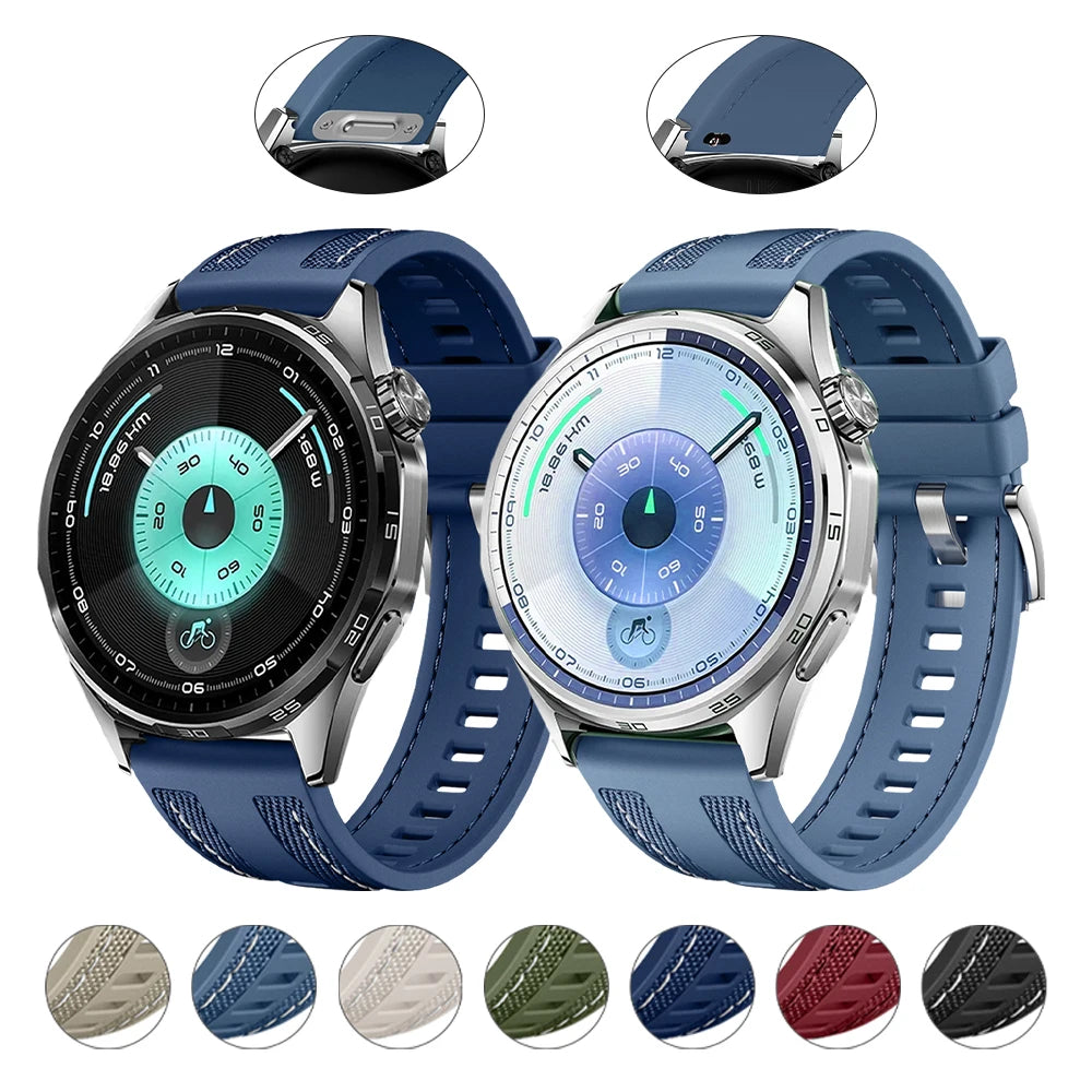 22mm Strap Suitable for Huawei Watch GT6/GT6pro Soft and Durable Silicone Nylon Replacement Wristband for GT5 GT4 46mm