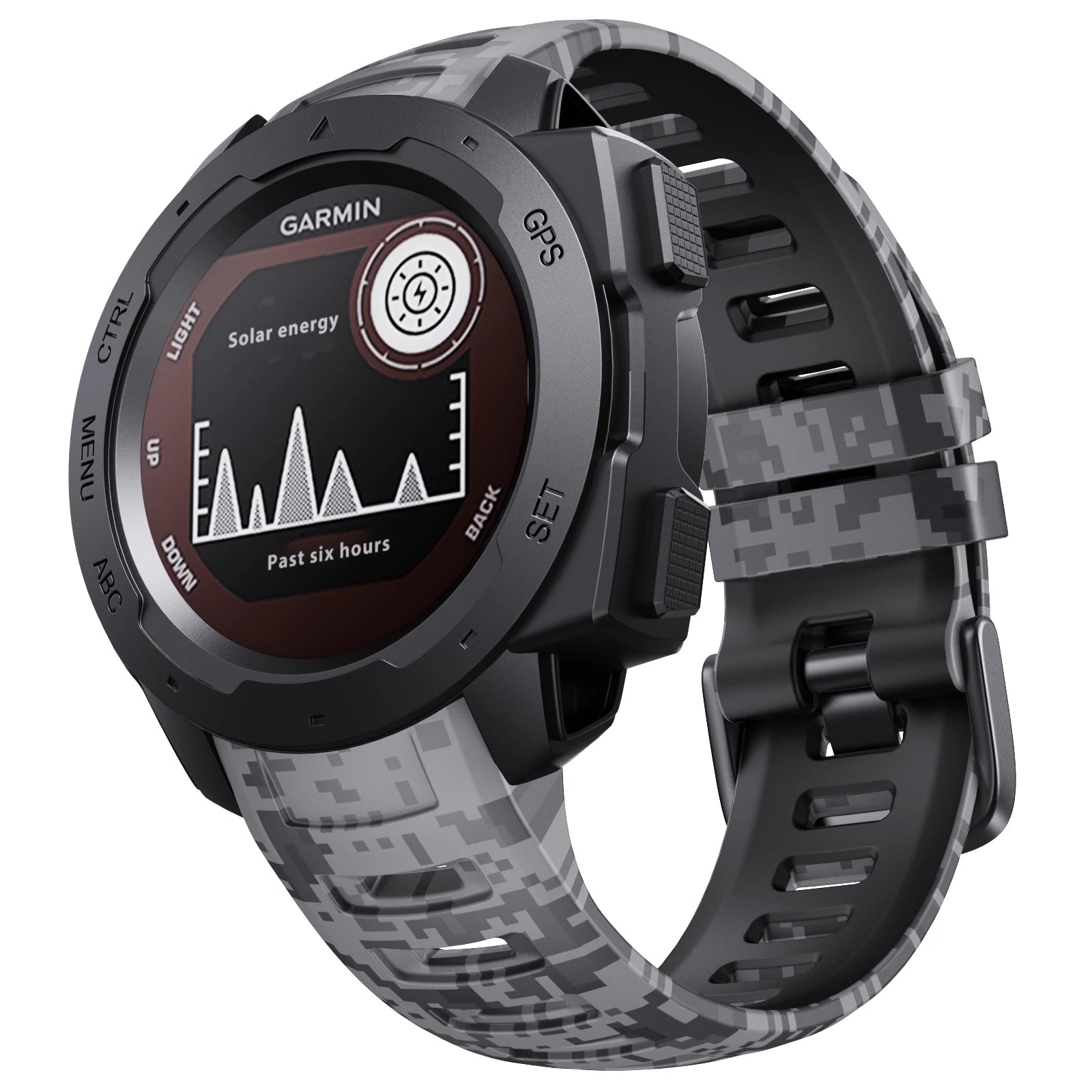 Silicone Watchband for Garmin Instinct Series - Instinct, Instinct 2, & Instinct 2 Solar - Esports Style Replacement Strap.