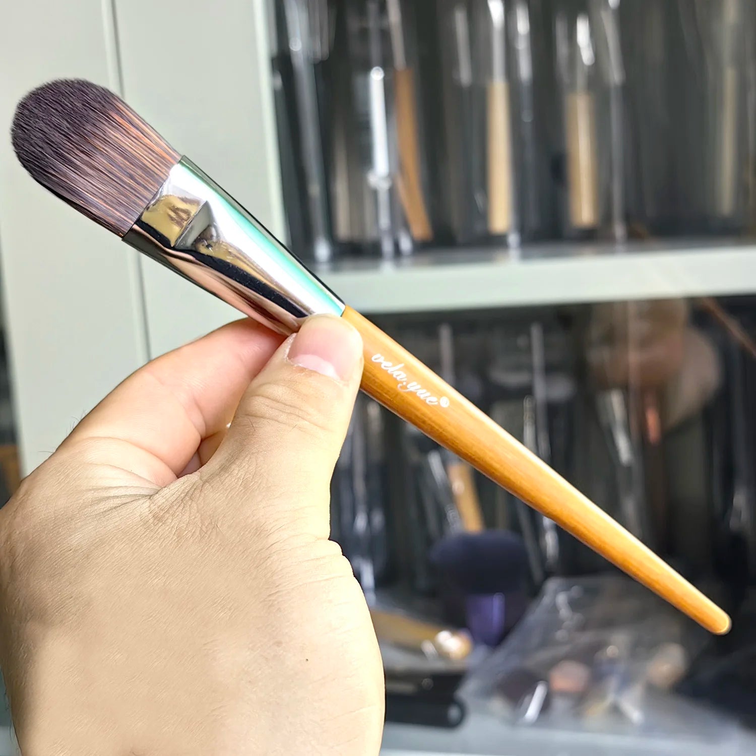Perfect Foundation Brush Face Base Primer Cream Crease Corrector Makeup Beauty Tool Applicator
