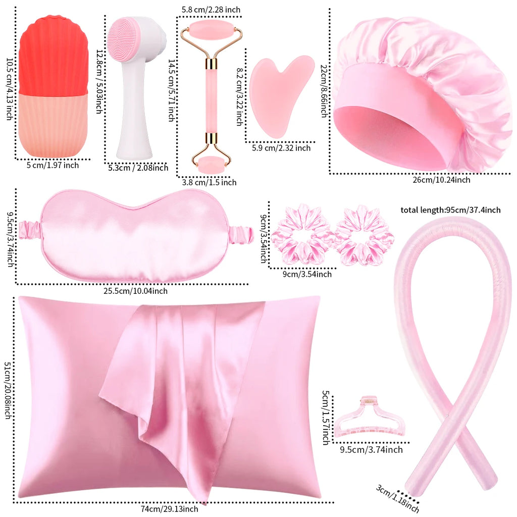 11pcs beauty salon set, soothing massage, gentle cleaning, convenient care, suitable for girls who pursue comfortable care.