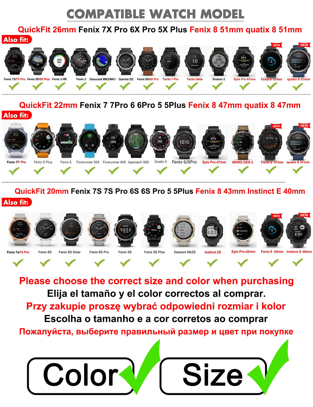 for fenix 6 Pro 7 5 Plus 22 20 26mm Strap Silicone QuickFit for Garmin fenix 6X Pro 7X 5X 6S 7S Forerunner 935 945 3HR Bracelet