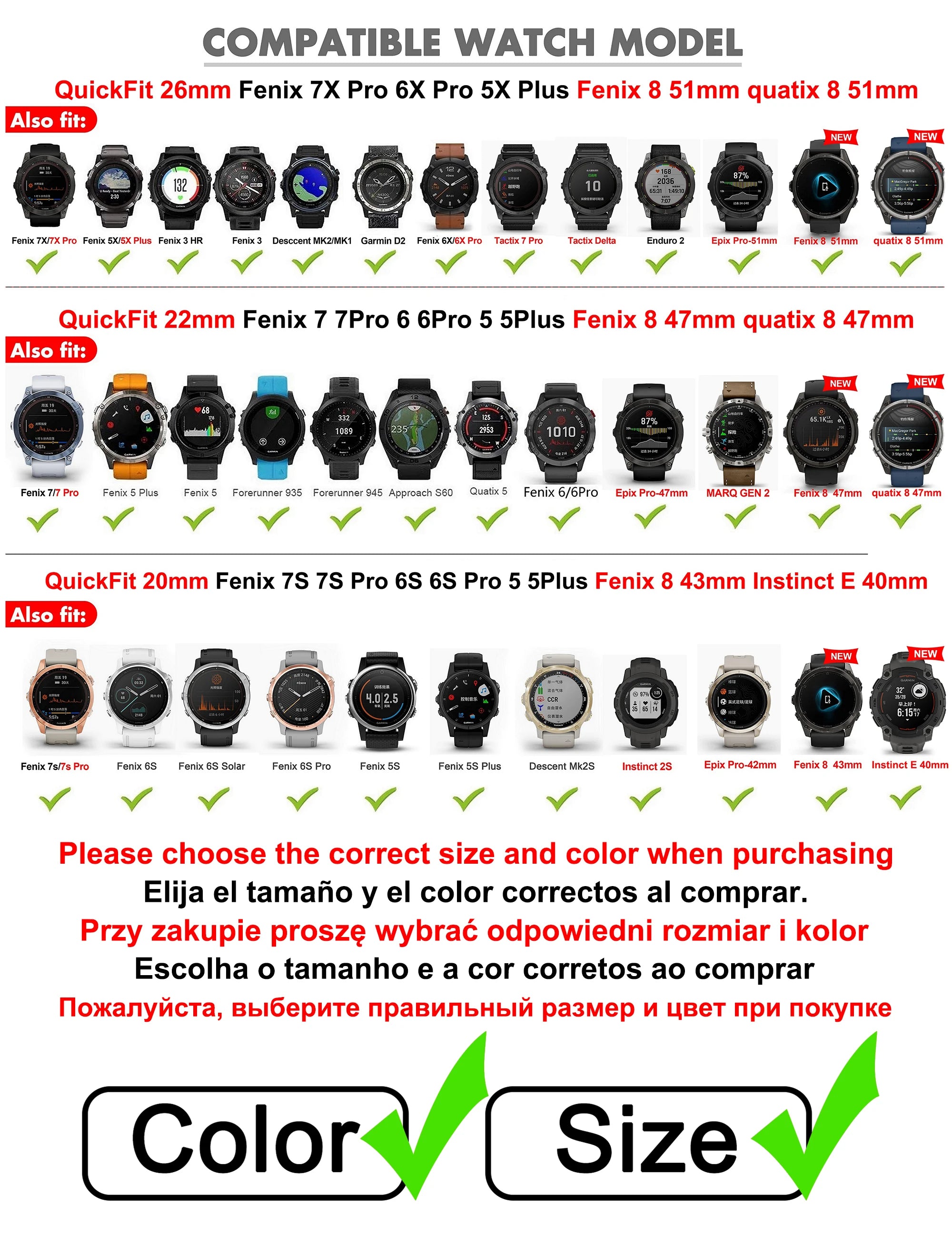 for fenix 6 Pro 7 5 Plus 22 20 26mm Strap Silicone QuickFit for Garmin fenix 6X Pro 7X 5X 6S 7S Forerunner 935 945 3HR Bracelet