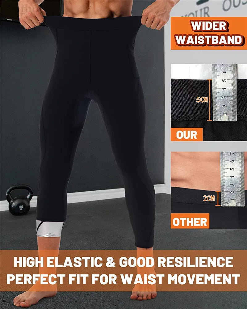 Aiithuug Body Shapers Men Body Building Workout Fitness Corset Weight Loss Suit Slimming Shaper Wear Sweating Fat Burn Pants