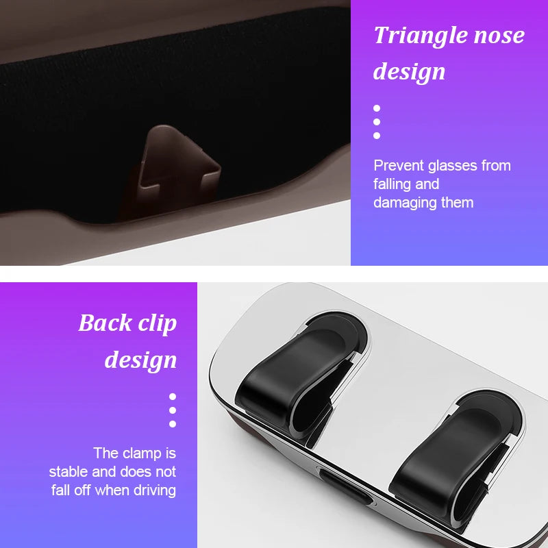 Portable Press Switch Car Glasses Box For Changan CS85 Oshan X7 CS35 PLUS UNIT UNIK CS55 CS95 Eyeglasse Case Sunglasses Holder