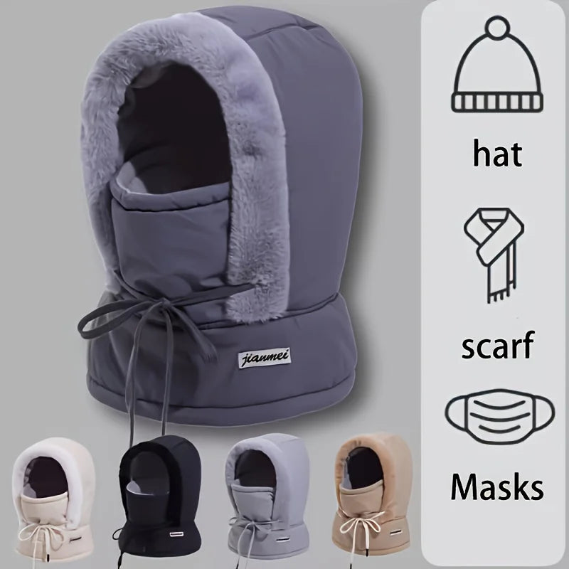 Winter Balaclava Face Mask Neck Gaiter Windproof Warm Ski Head Cover Cap Unisex Adjustable Multifunctional Thermal Cycling Mask