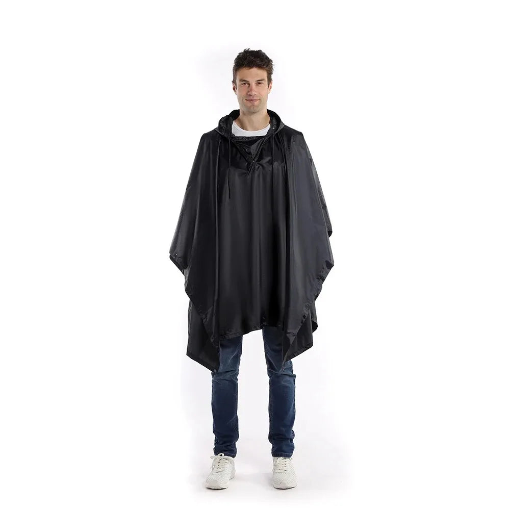 Outdoor Windproof Waterproof Multifunctional Three in One Outdoor Rain Shelter Hiking Cycling High-quality Adult Raincoat