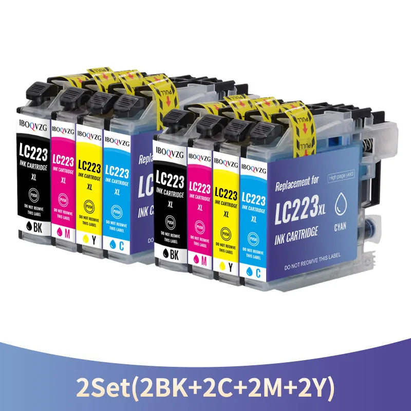 IBOQVZG Printer Cartridge Compatible For Brother LC223 LC221 Ink Cartridge MFC-J4420DW J4620DW J4625DW J5320DW J5620DW Printer