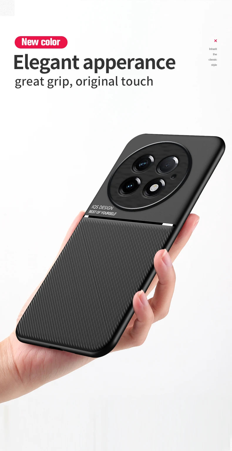 Rugged Protective Cover For OnePlus 13 One Plus 13R Case Built-in Car Magnetic Holder Phone Coque Fundas
