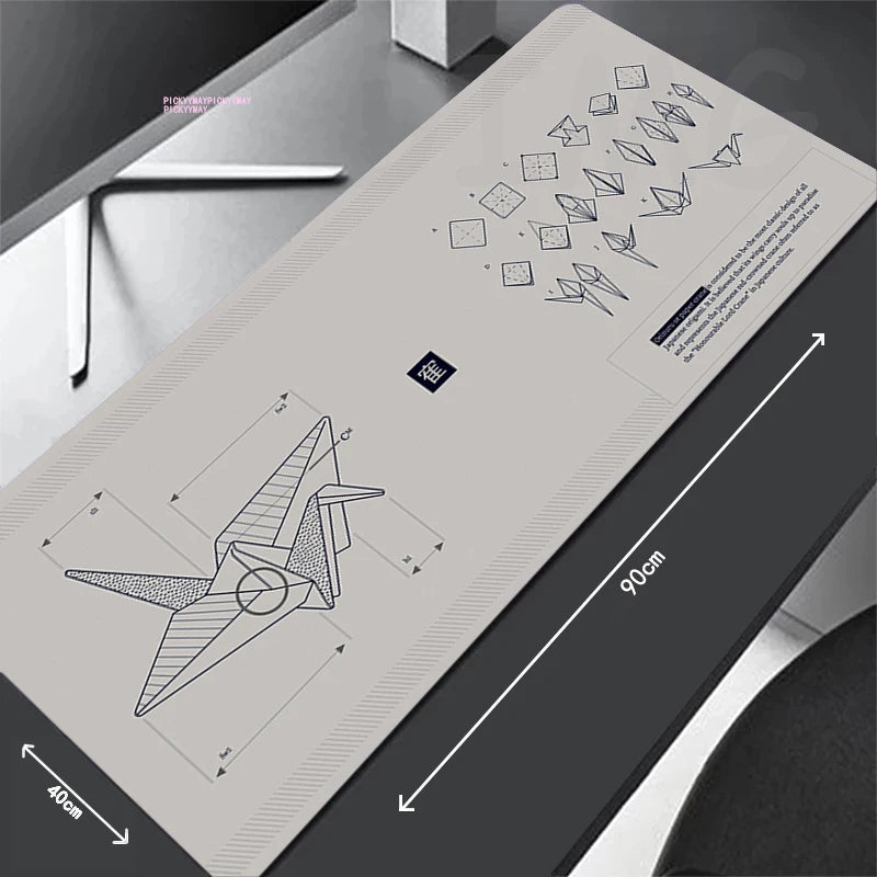 Paper Crane Large Mousepad Gamer Mousepads Keyboard Mat Desk Rug Waterproof Pc HD Desk Mats Company Mouse Pad For Gift