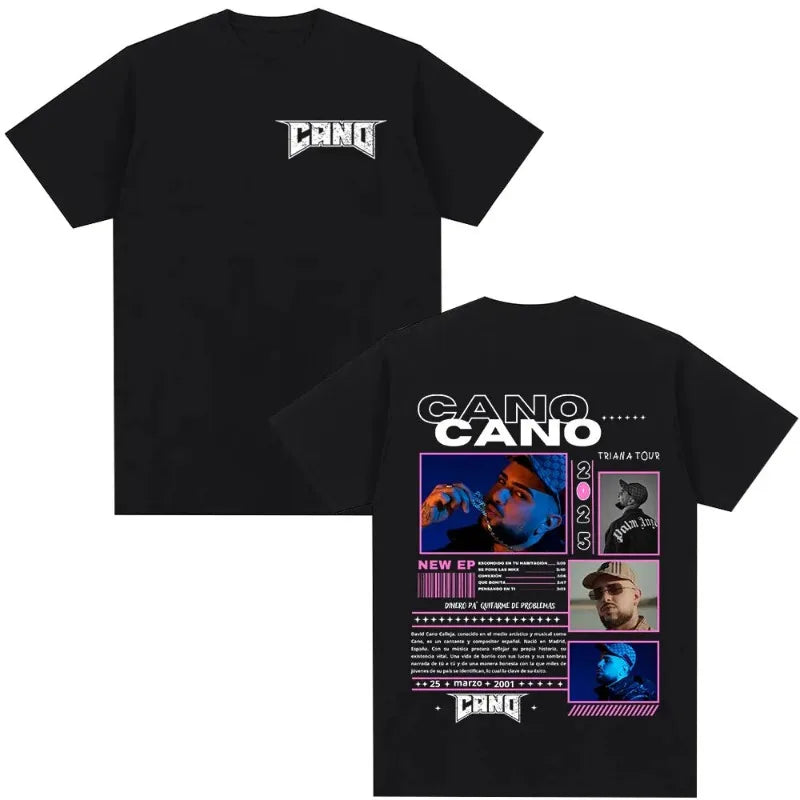 Rapper Cano Triana Tour Merch T-shirts Men Women Fashion Hip Hop T Shirt Comfort Casual Short Sleeve T-shirt