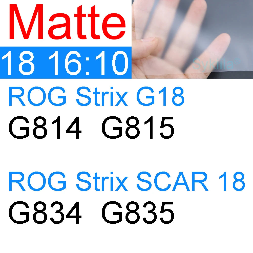 Screen Protector for ROG Strix SCAR 15 16 17 18 G G15 G16 G615 G635 G17 G733 G18 G815 Gaming HD Clear Matte Frosted Skin Film