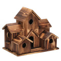 Bird Houses For Outside,Outdoor 5 Hole Bird House Room For 5 Bird Families Bluebird Finch Hanging Birdhouse For Garden