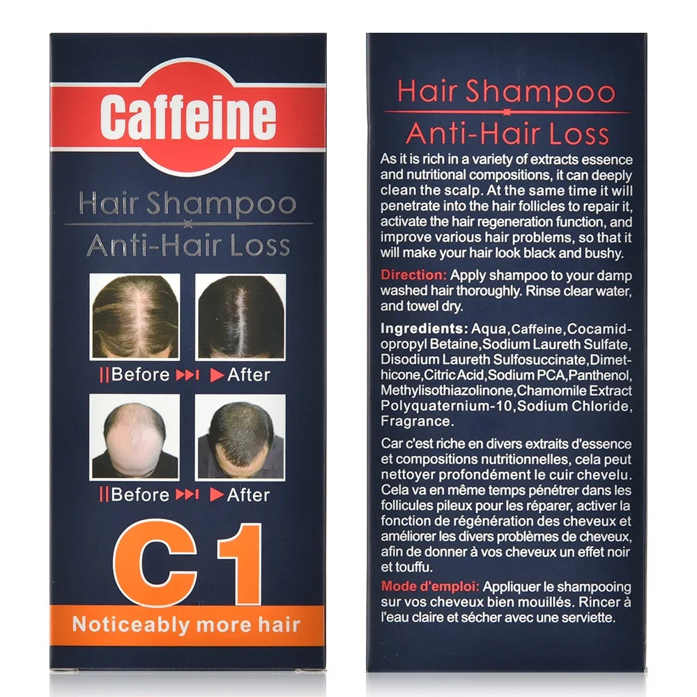 Men Shampoo For Hair Growth Natural Plants Caffeine Anti Hair Loss Dandruff Nourish Care Treatment Shampoo 200ML Hair care