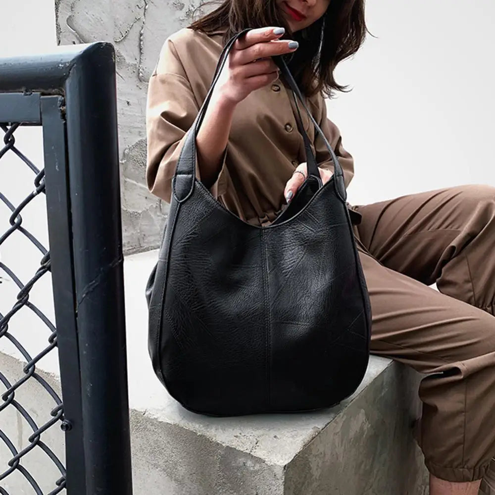 Women's Handbags Vintage Luxury Leather Shoulder Bag Designers Large Bag Modern Fashion Brand Female