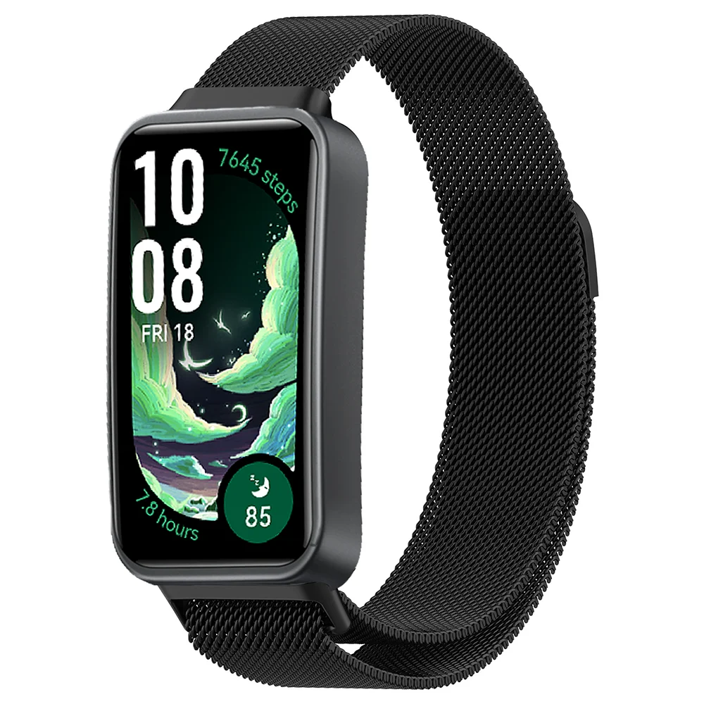 Milanese Loop Strap for Huawei Band 10 9 8 Magnetic Metal Stainless Steel Bracelet Wristband Huawei Band 11/11 Pro Accessories