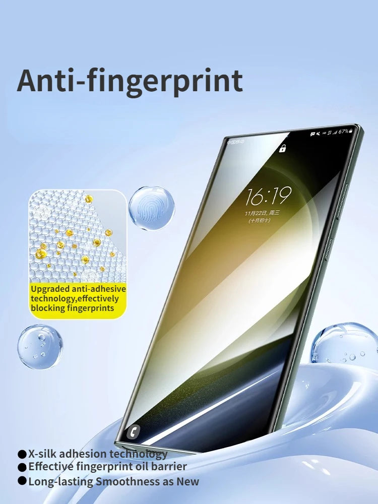 SmartDevil 1/2 PCS Dust-free Microcrystalline Screen Protector for Samsung S23Ultra S22Ultra Full Glue Non-full Cover Soft Film