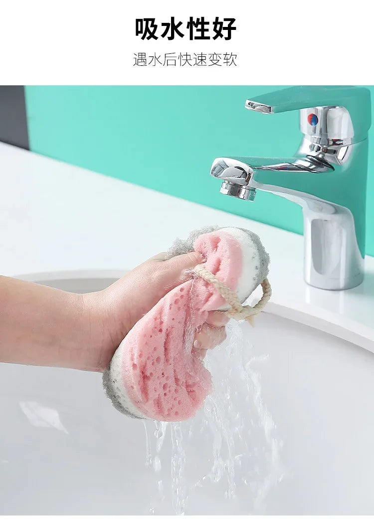 Soft Bath Sponge Body Scrub Bast Wisp Massage Brush Body Washcloth Skin Scrubber Relax Exfoliating Skincare Shower Accessories