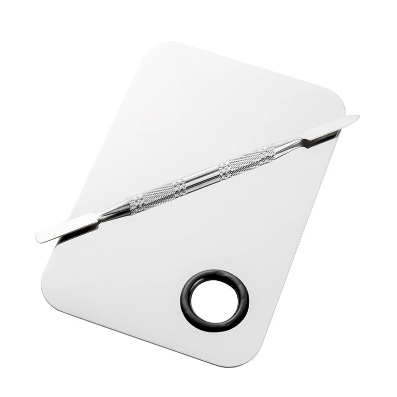 Liquid Foundation Palette Makeup Palette Tray Lipstick Make Up Stainless Steel Ring Makeup Blend Foundation Spatula Palette Tool