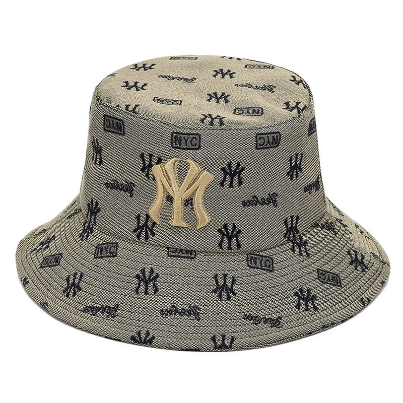 Unisex Letter Embroidery Fisherman Hat Women Summer Versatile Sunscreen Hats Sun Hat Men Trend Bucket Hats