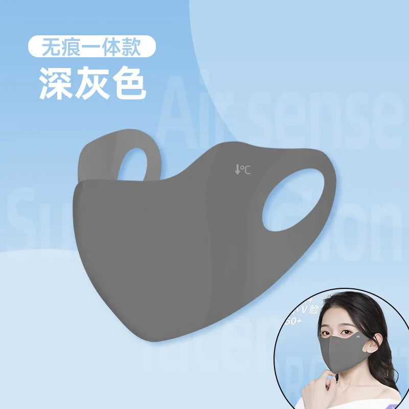 Sunscreen Mask, Ice Silk Seamless Summer Women's UV Protection 3d Three-dimensional Breathable Ice Feeling Thin Eye Corner Mask
