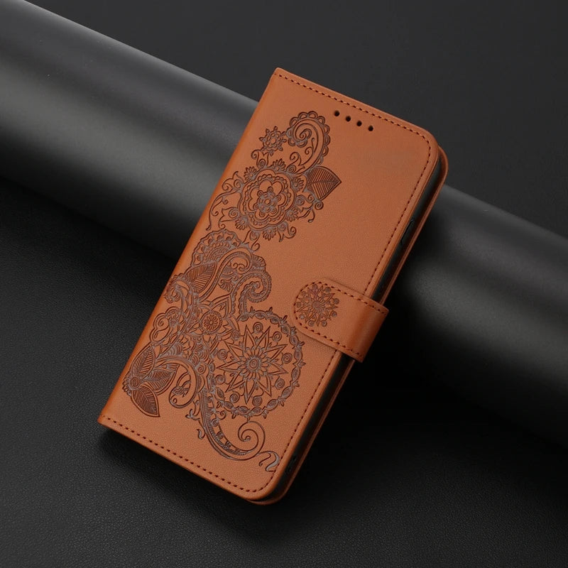 For Xiaomi Redmi 13 Case Paisley Leather Flip Stand Case on For Ximi Redmi13 Wallet Cover For Xiaomi Redmi 13C Phone Cover Coque