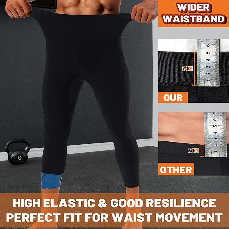 Aiithuug Body Shapers Men Body Building Workout Fitness Corset Weight Loss Suit Slimming Shaper Wear Sweating Fat Burn Pants