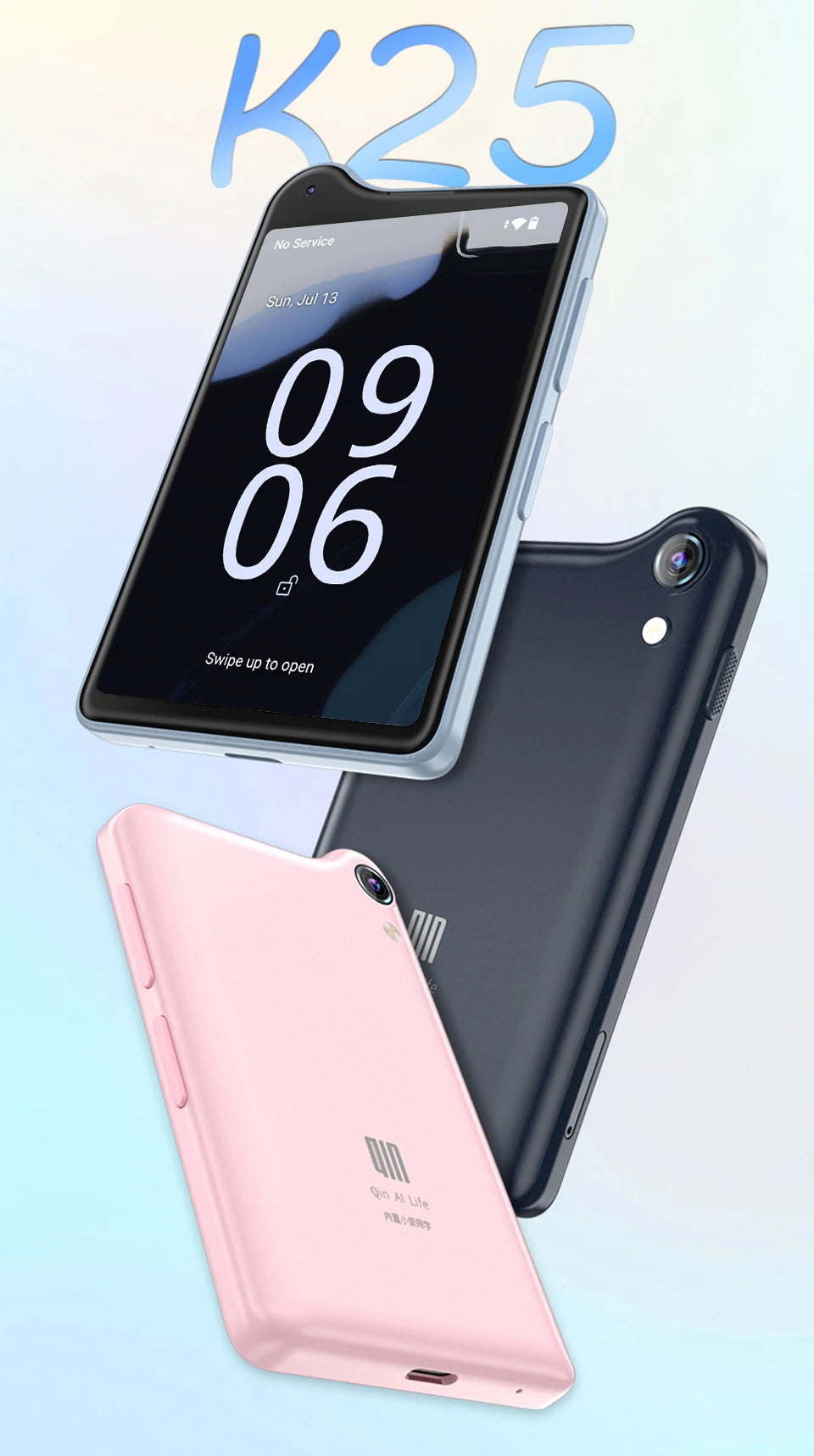 Qin K25 MTK G81 3.54 Inch 4GB 128GB Wifi Bluetooth Touch screen 640*960 Duoqin Global Version Android 14 Phone