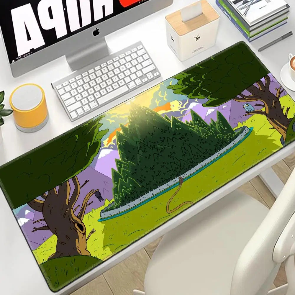 Desk Mat Adventure Time Mouse Pad Large Gamer Cabinet Pc Cabinets 80x30 Extended Cute Keyboard Mousepad Games Gaming Accessories