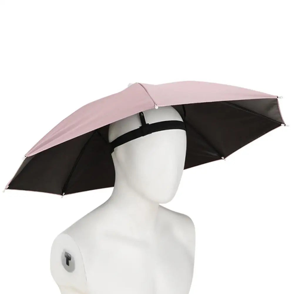 Outdoor Portable Umbrella Hat Sunscreen Waterproof Fishing Umbrella Universal Headwear Hats Sun Camping Beach Foldable Hats