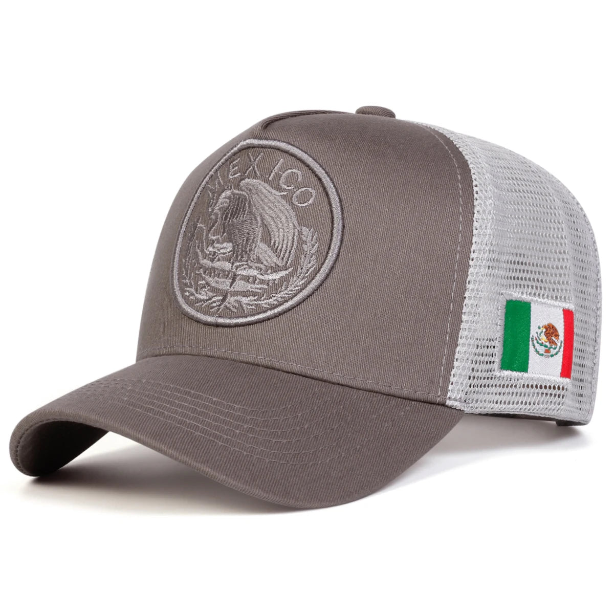 Unisex Mexican Flag Embroidery Baseball Net Caps Spring Summer Outdoor Adjustable Casual Hats Dad Hat Sunscreen Hat